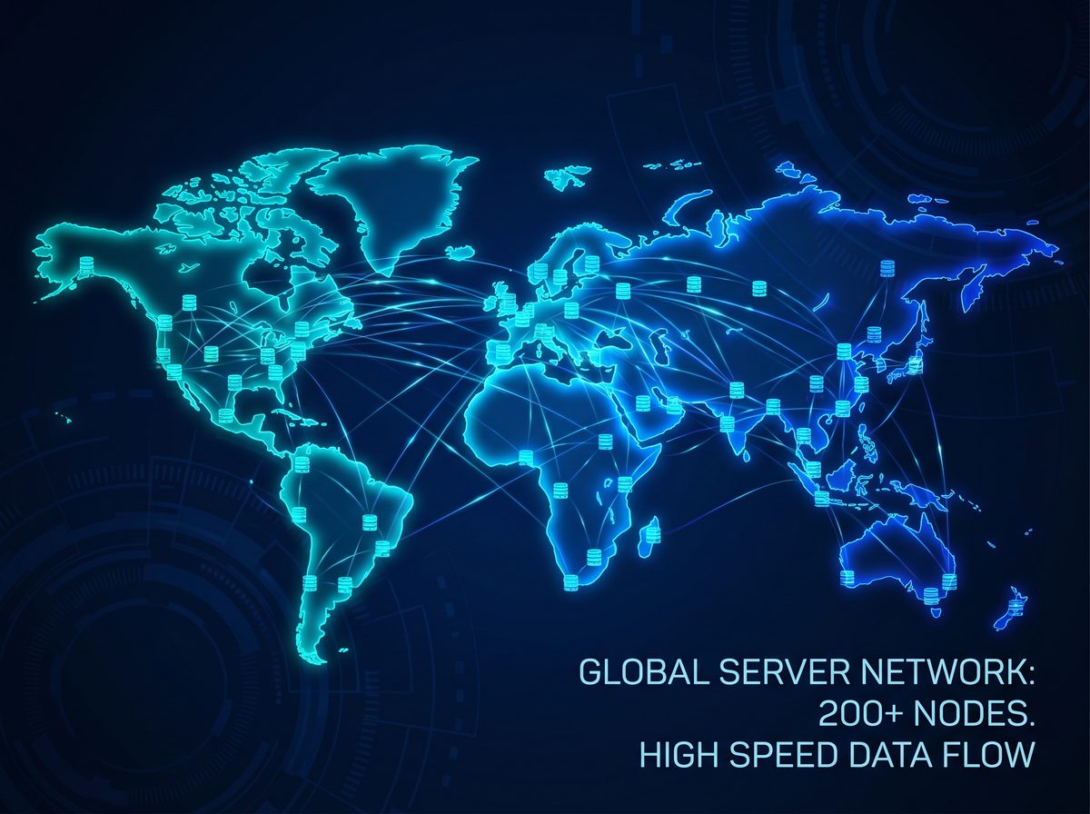 加速器扶墙全球服务器节点分布图